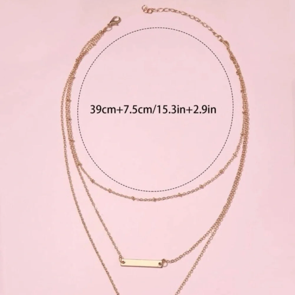 -🦄🔥Gold Layered Bar Necklace - Picture 2 of 2